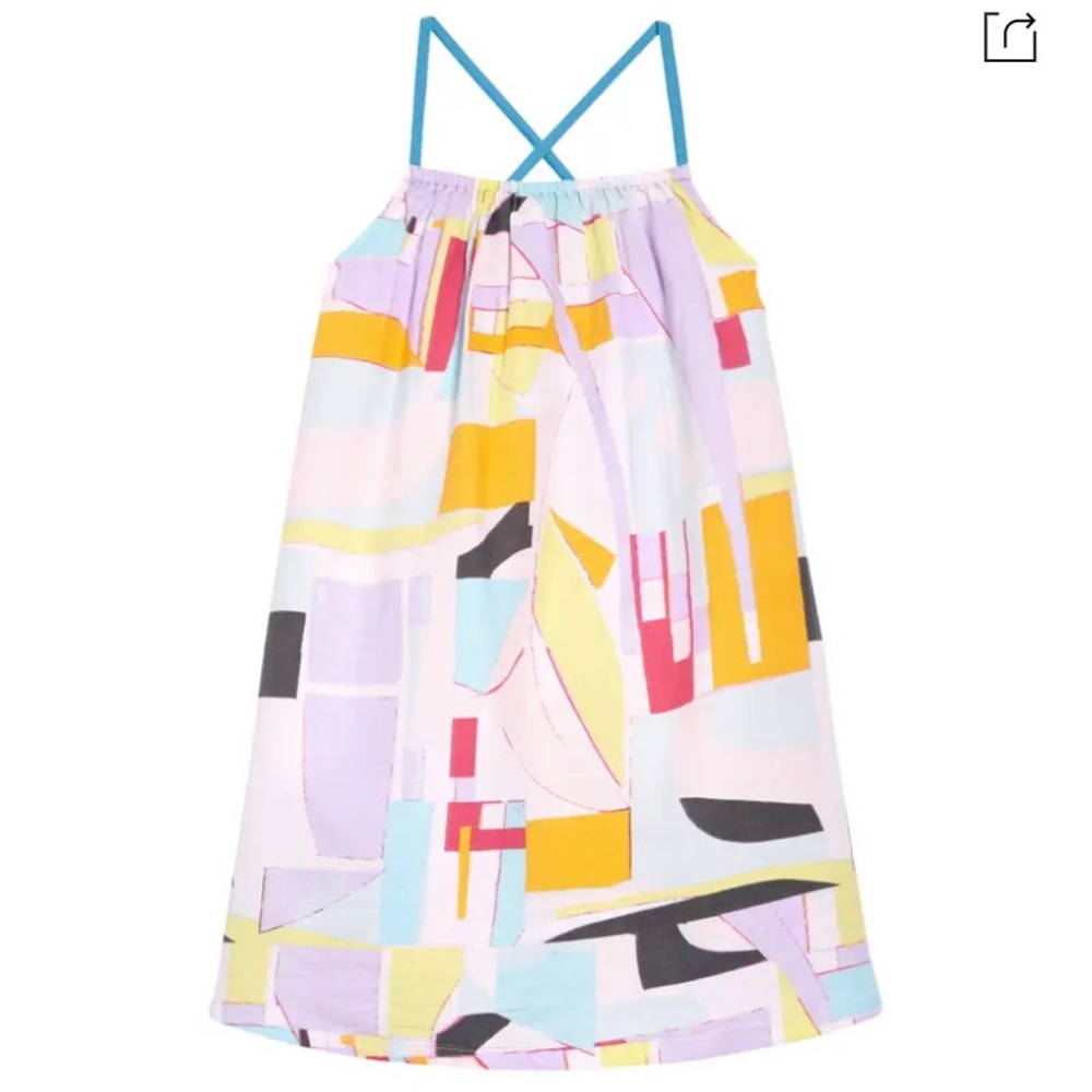 Open Edit Print Dress In Purple Secret Paper Shapes